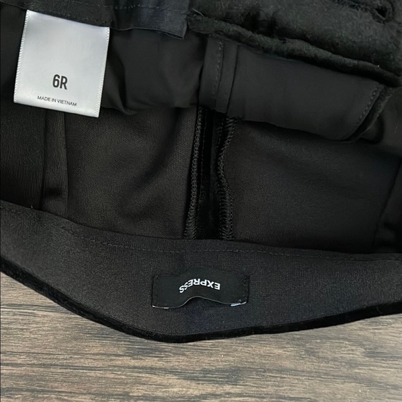 Express Black Velour/Velvet Ankle Trousers - Picture 3 of 7